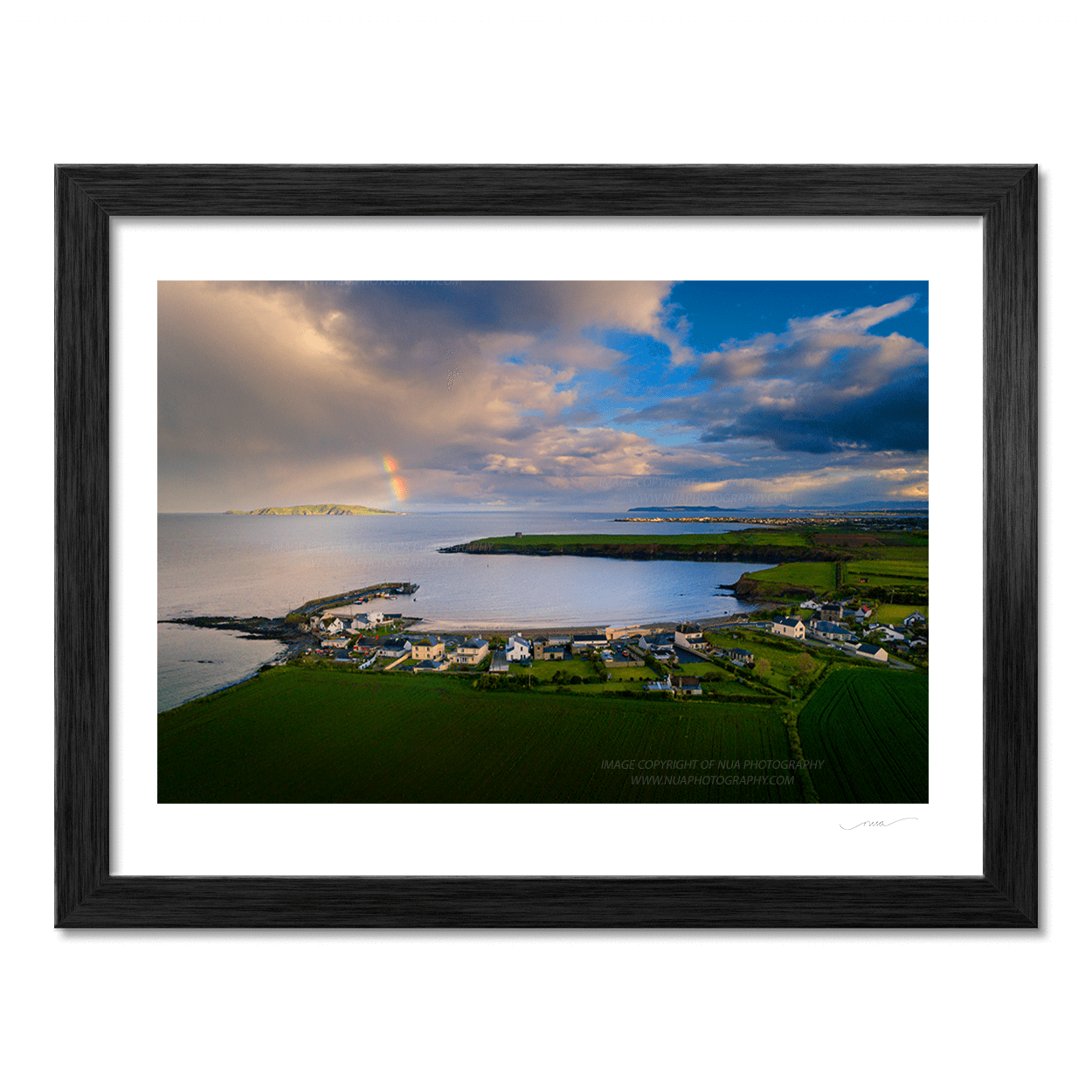 Nua Photography Print Loughshinny harbour ariel 17